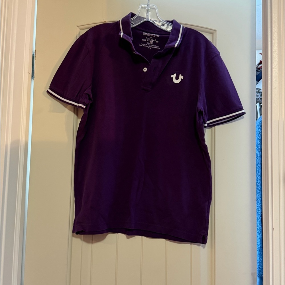 True Religion Deep Purple Polo Shirt for Men